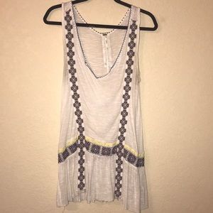 Free People white tribal shirt
